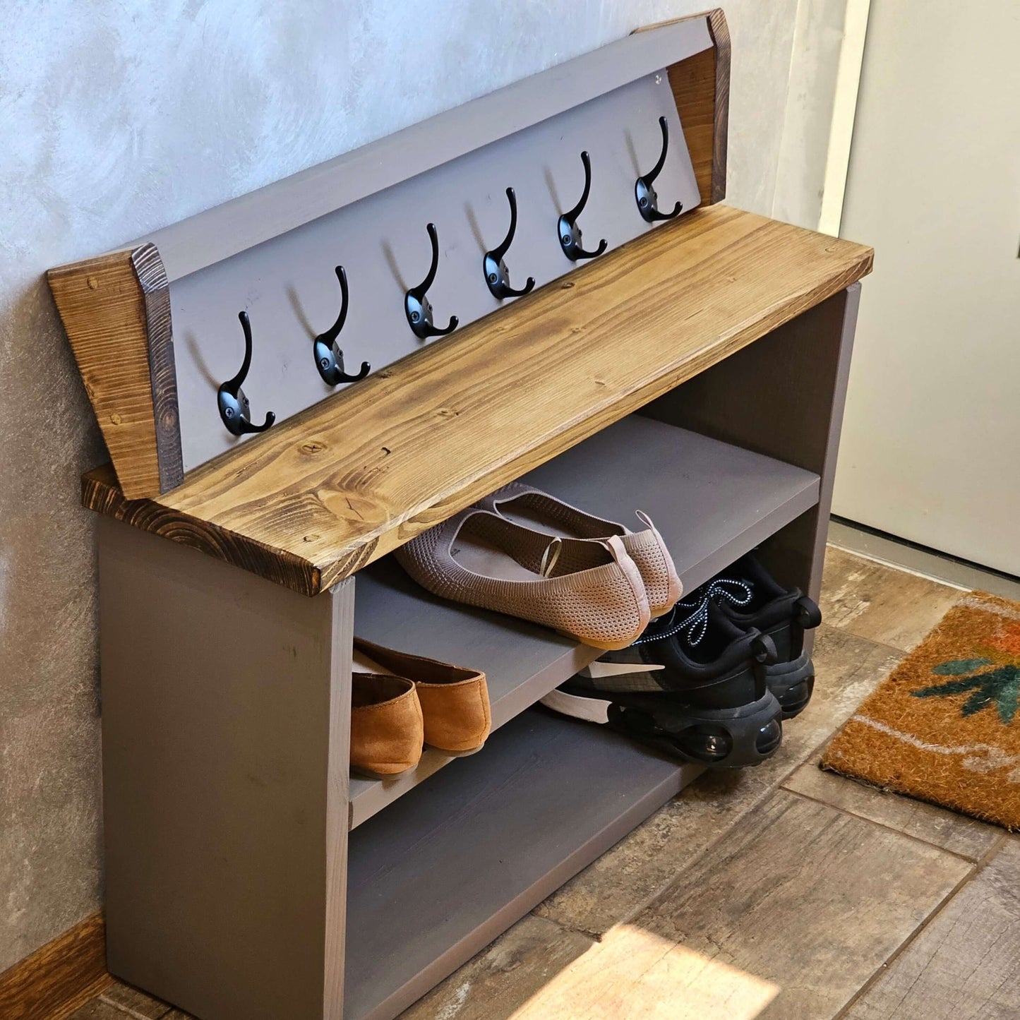 Coat Hook and Shoe Rack Storage Wide - 70 cm by 30 cm by 55 cm