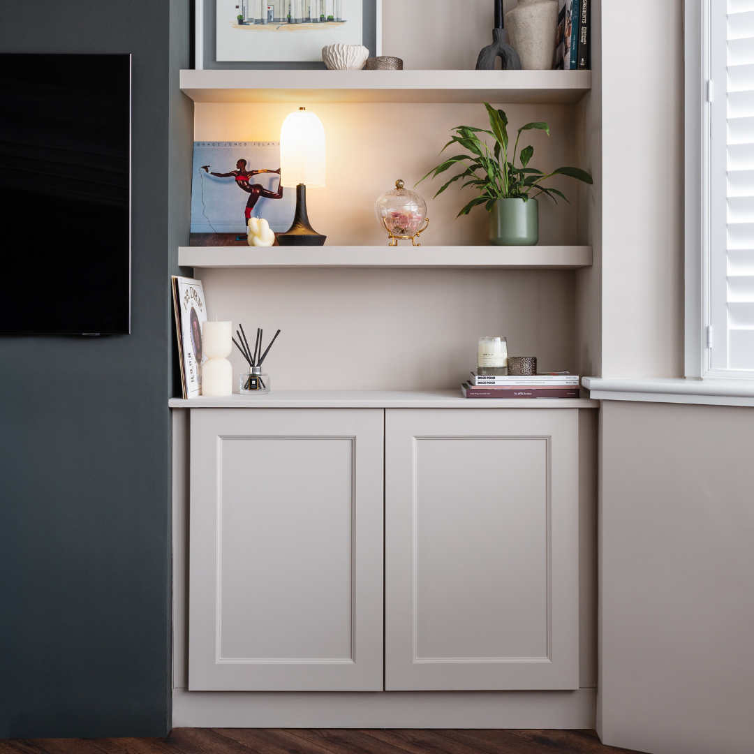 Paintable Built In Alcove Cupboard - 115 cm by 30 cm by 50 cm