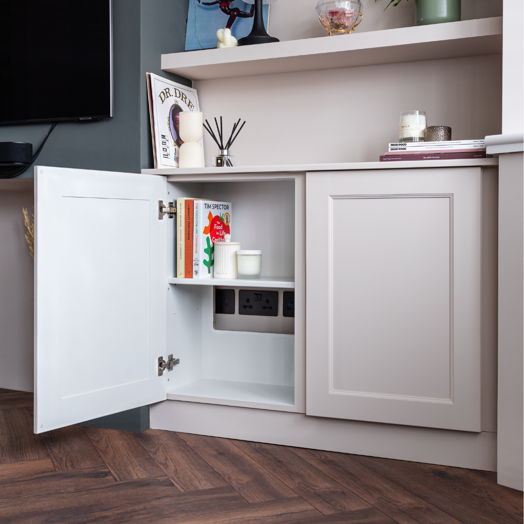 Paintable Built In Alcove Cupboard - 111.5 cm by 30 cm by 50 cm