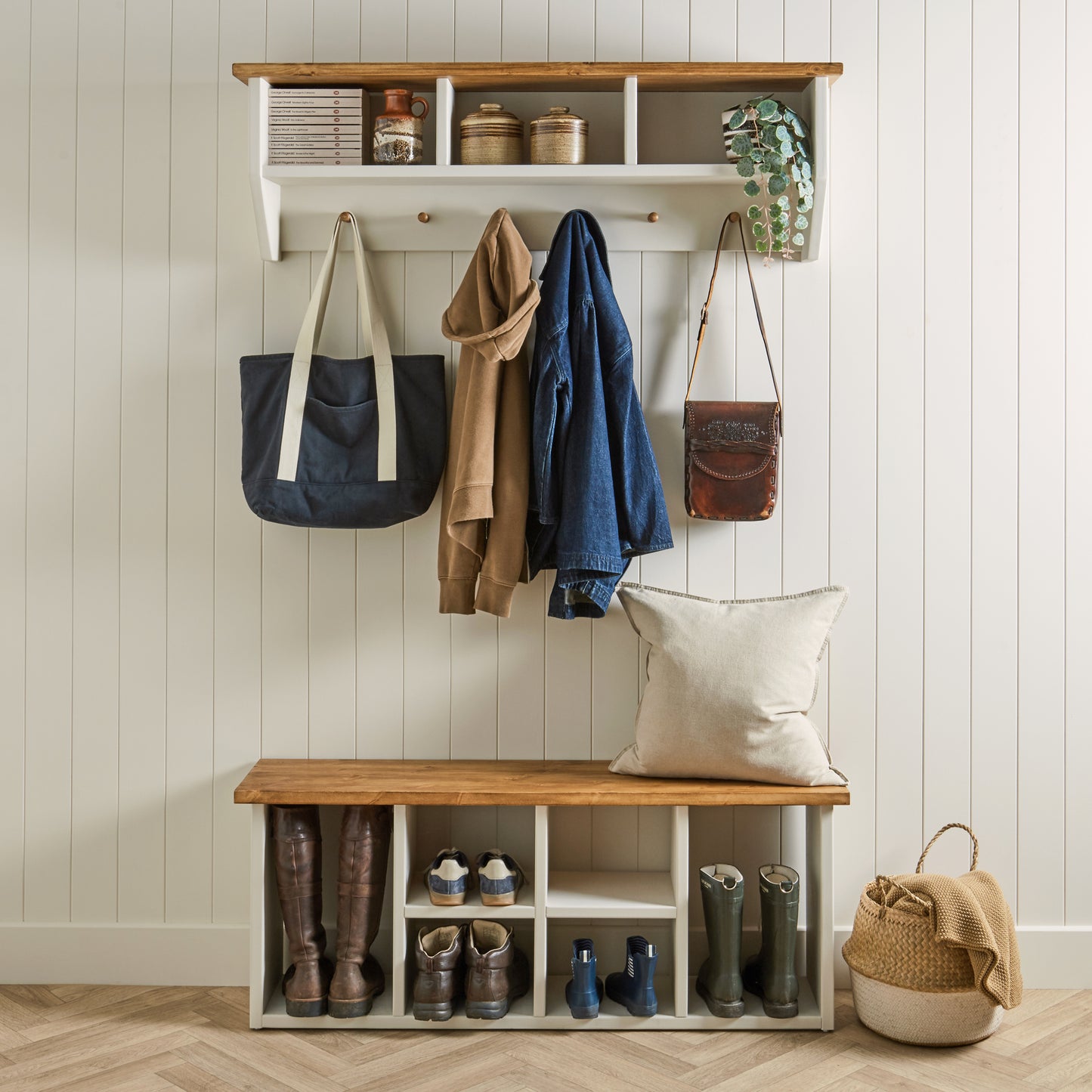 Solid Pine Customisable Shoe Storage : 4-8 Shelves