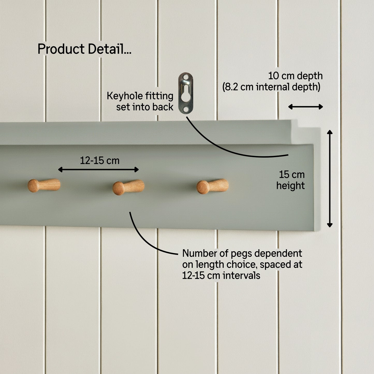 Peg Rail Picture Shelf