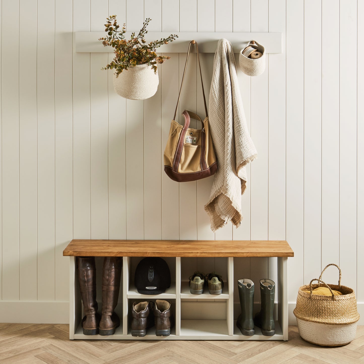 Solid Pine Hook or Peg Rail