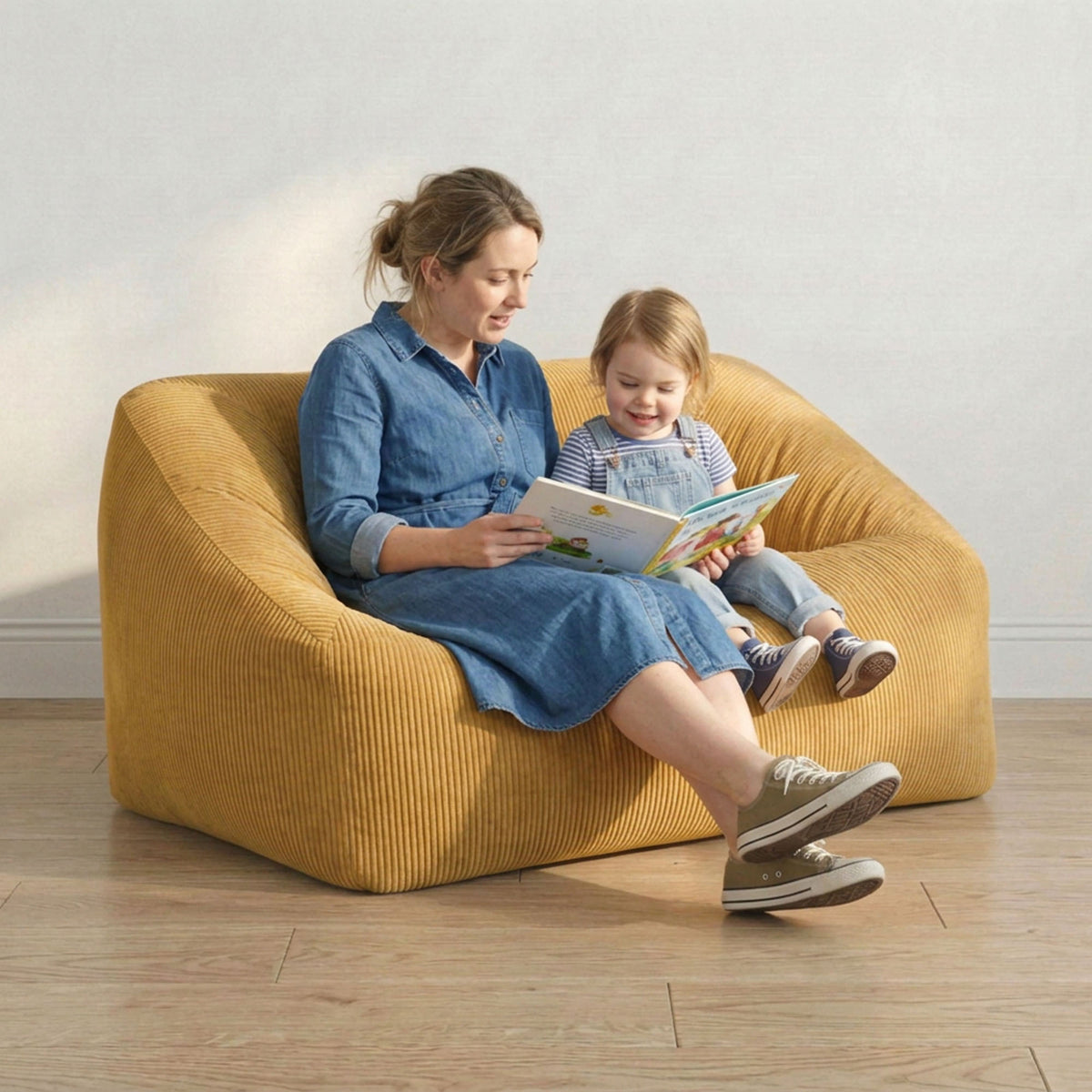 Kids Beanbag Armchair Mustard