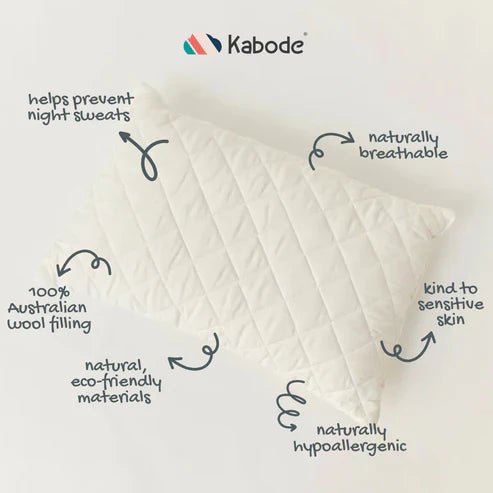 Organic Cotton and Wool Single Pillow - Kids