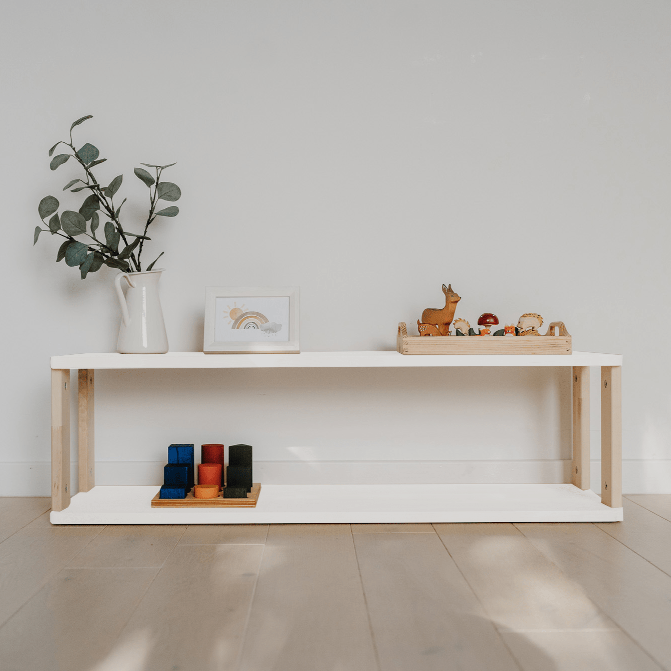 Shelving unit: Two Shelves White -