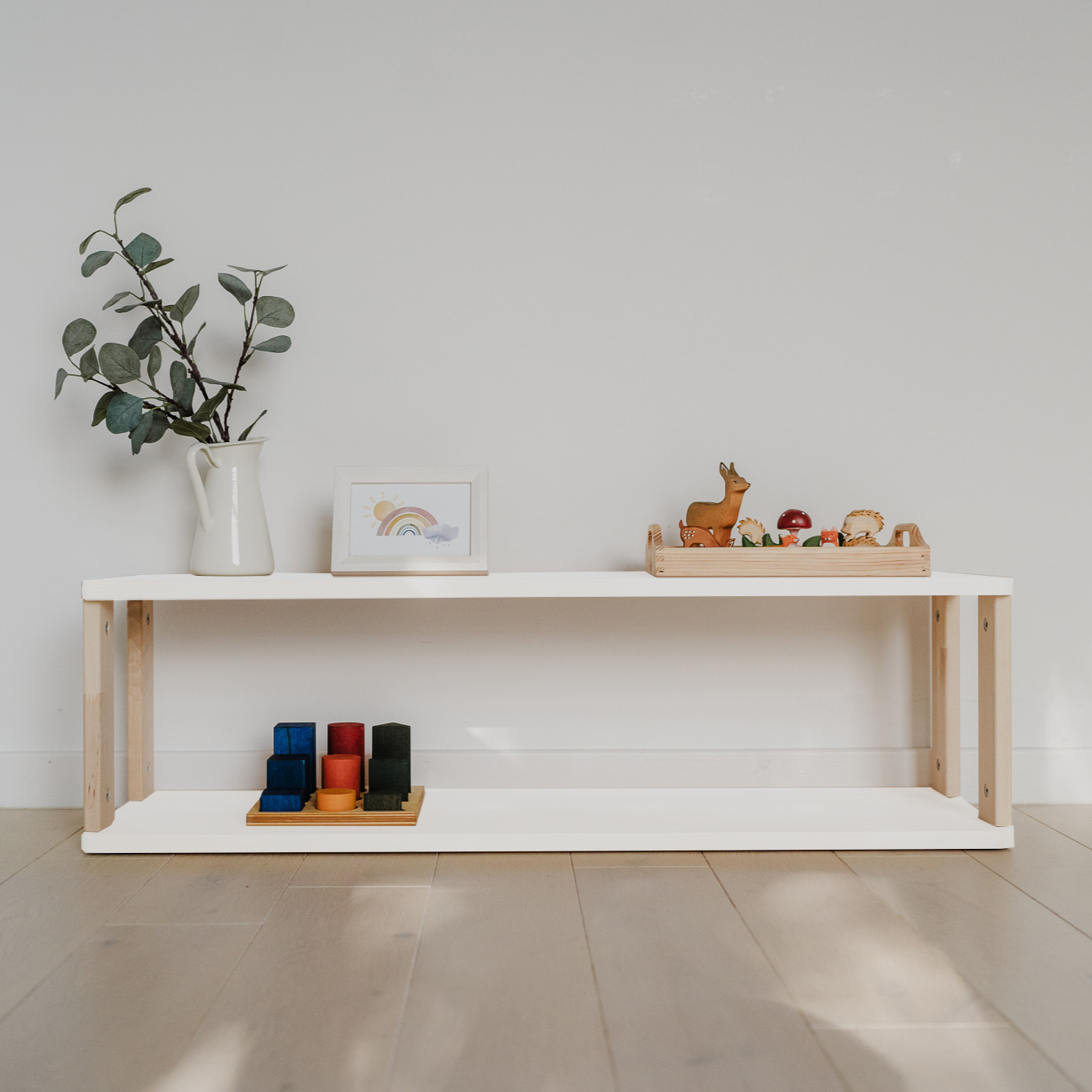 Shelving unit: Two Shelves White