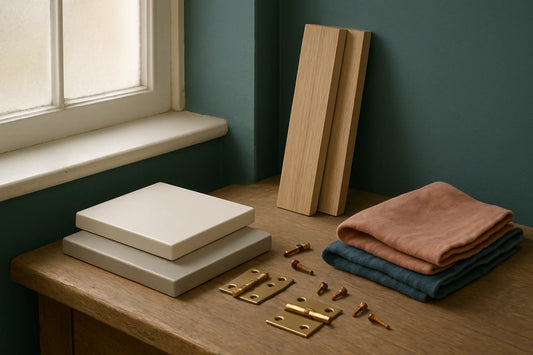 bathroom shelves and cabinets