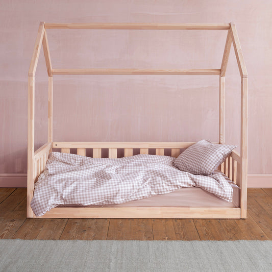 Toddler House Floor Bed: Open Sided