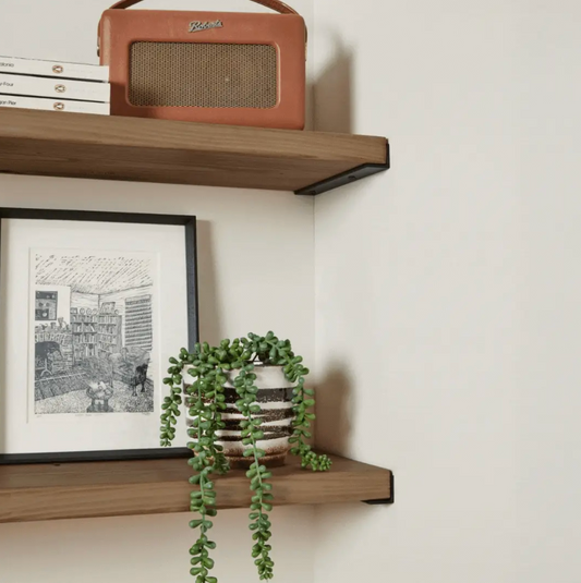 black shelf brackets