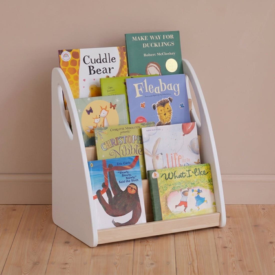 front facing bookshelf