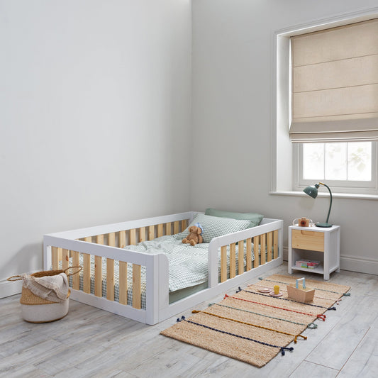 do toddlers need bed rails - Roomix Transition Toddler Bed White