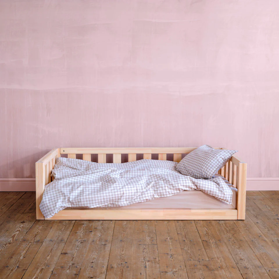 toddler bed with rails