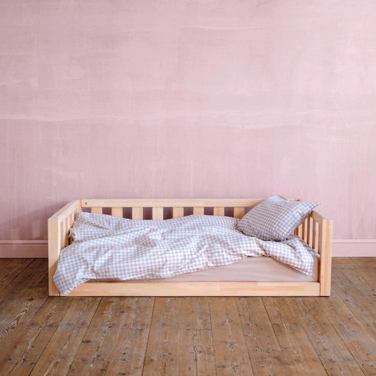toddler bed with rails