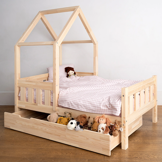 wood king bed