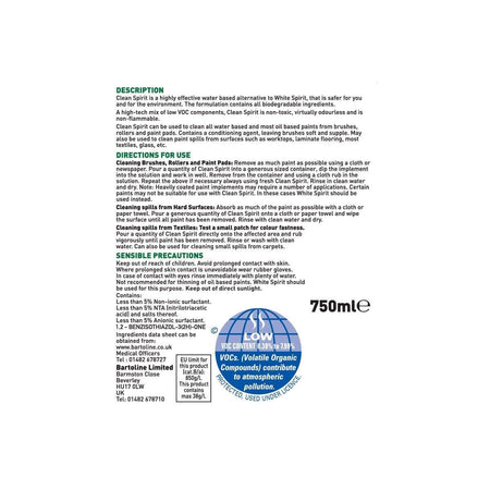 Bartoline Reiner Alkohol 750 ml