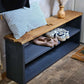 Wooden Shoe Storage Bench Narrow - 74 cm by 22 cm by 55 cm
