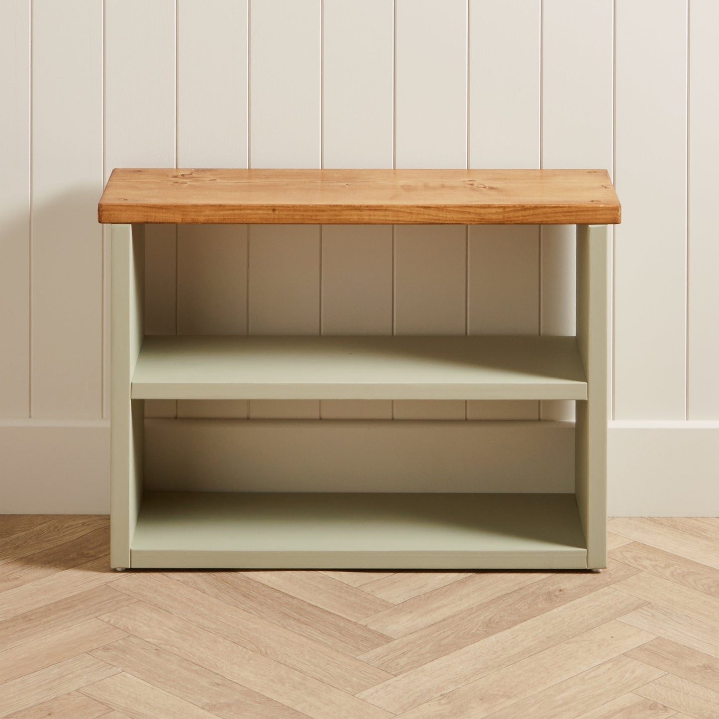 Wooden Shoe Storage Bench: 2 Shelves - 88 cm by 22 cm by 50 cm