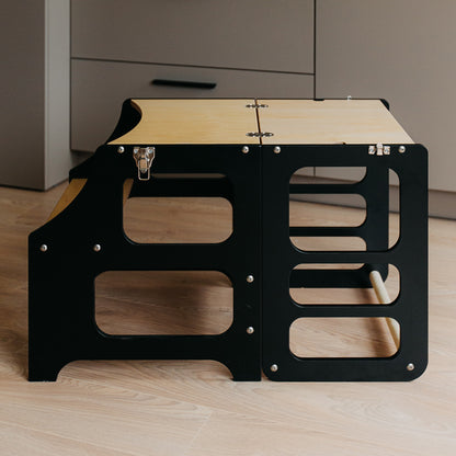 Tour d'apprentissage et table de jeu 2 en 1