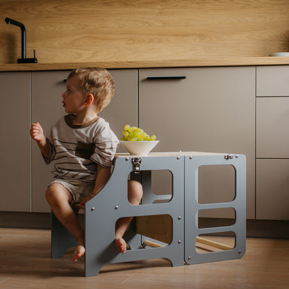 Tour d'apprentissage et table de jeu 2 en 1