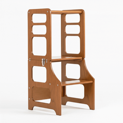 2 in 1 Learning Tower & Play Table: Wood Finish