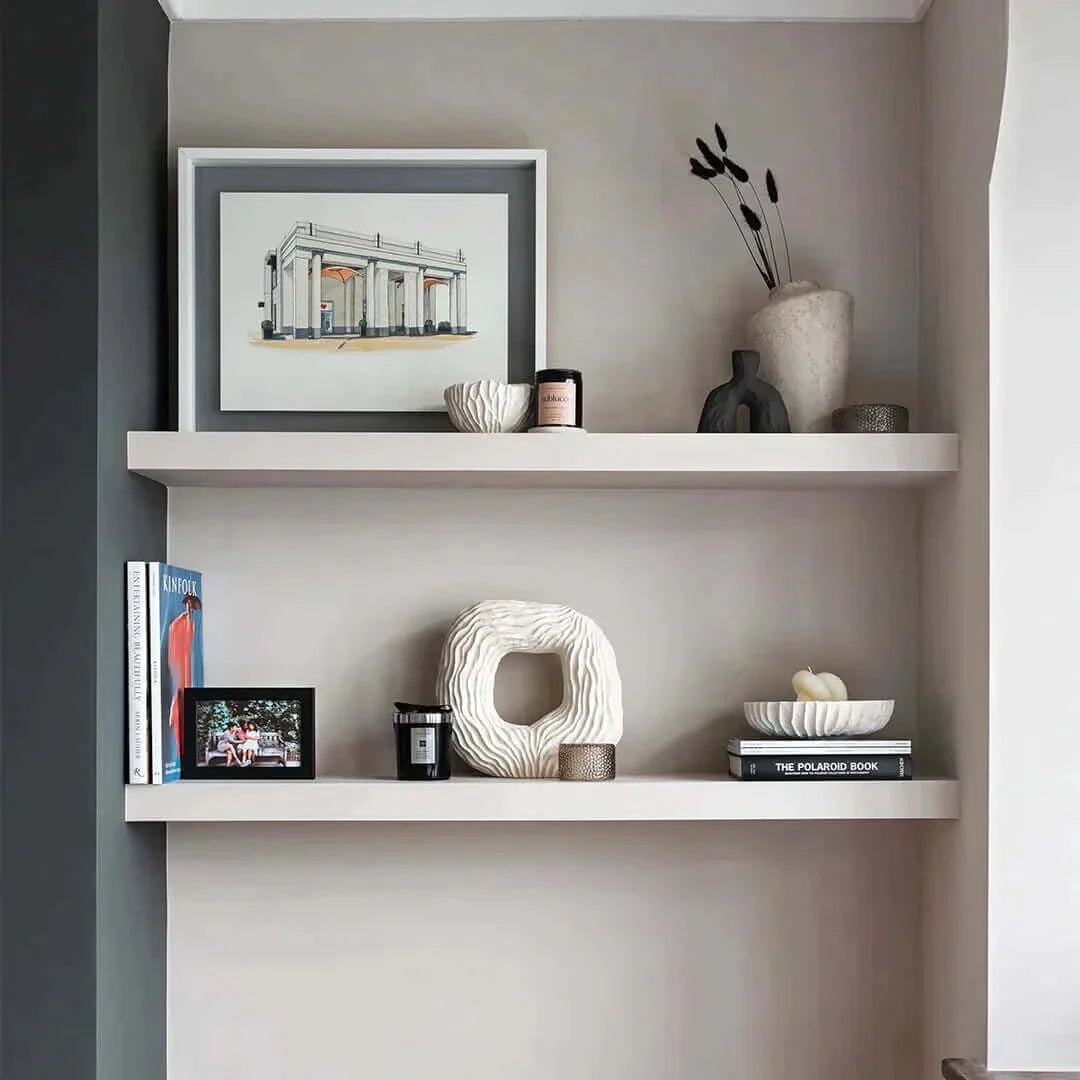 Paintable Alcove Floating Shelves - 53.4 cm by 25 cm