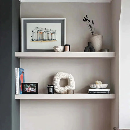 Paintable Alcove Floating Shelves - 58 cm by 34 cm