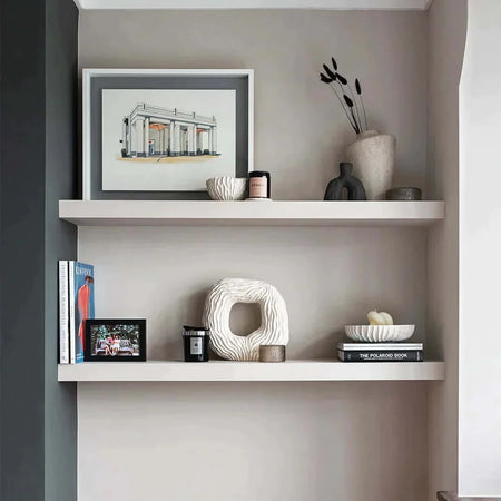 Paintable Alcove Floating Shelves - 128.5 cm by 19.5 cm