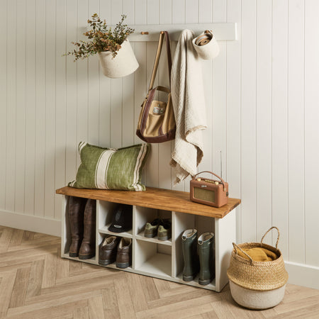 Solid Pine Customisable Shoe Storage : 4-8 Shelves