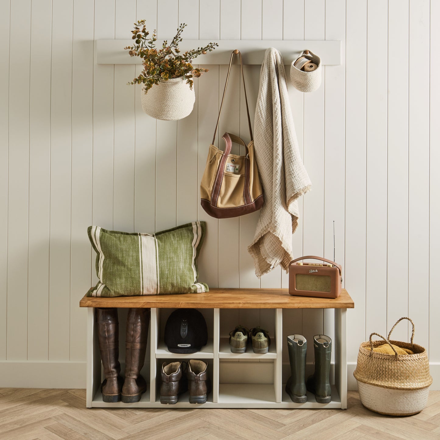 Solid Pine Customisable Shoe Storage : 4-8 Shelves
