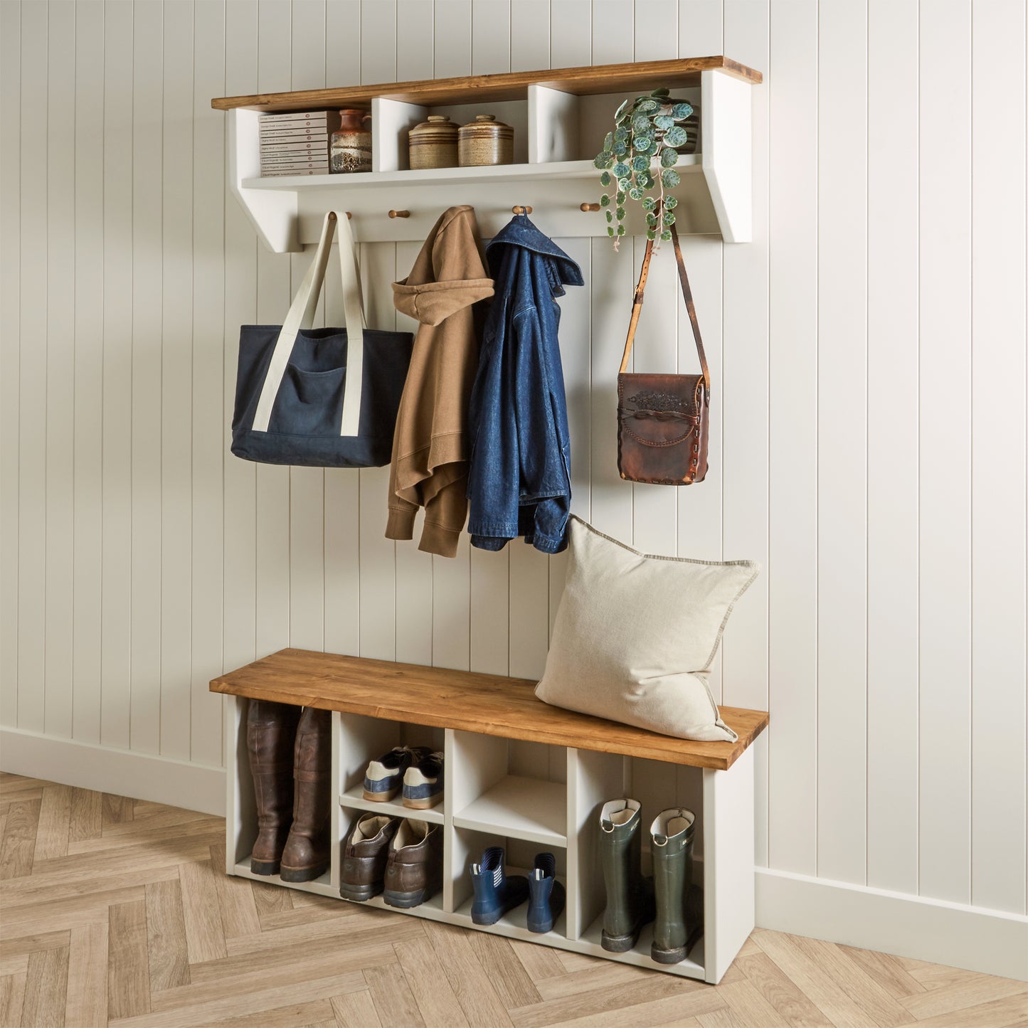 Solid Pine Customisable Shoe Storage : 4-8 Shelves