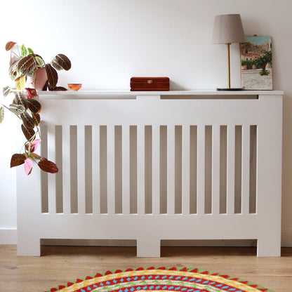 Custom Sized Radiator Cover: Wide Gap Vertical Slats - 92 cm by 15 cm by 90 cm
