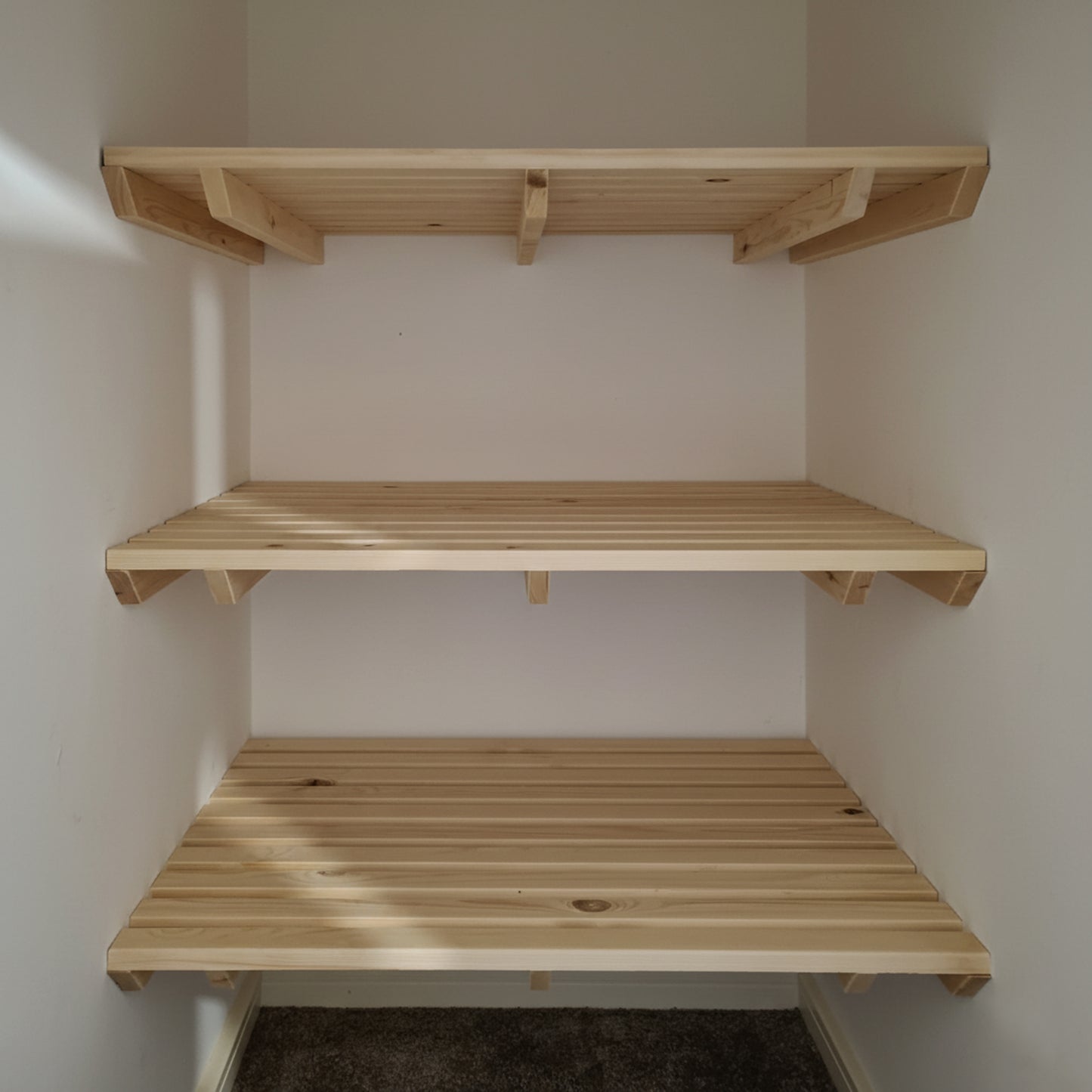 Airing Cupboard Wooden Slatted Shelves