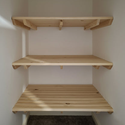 Airing Cupboard Wooden Slatted Shelves - 86 cm by 60 cm
