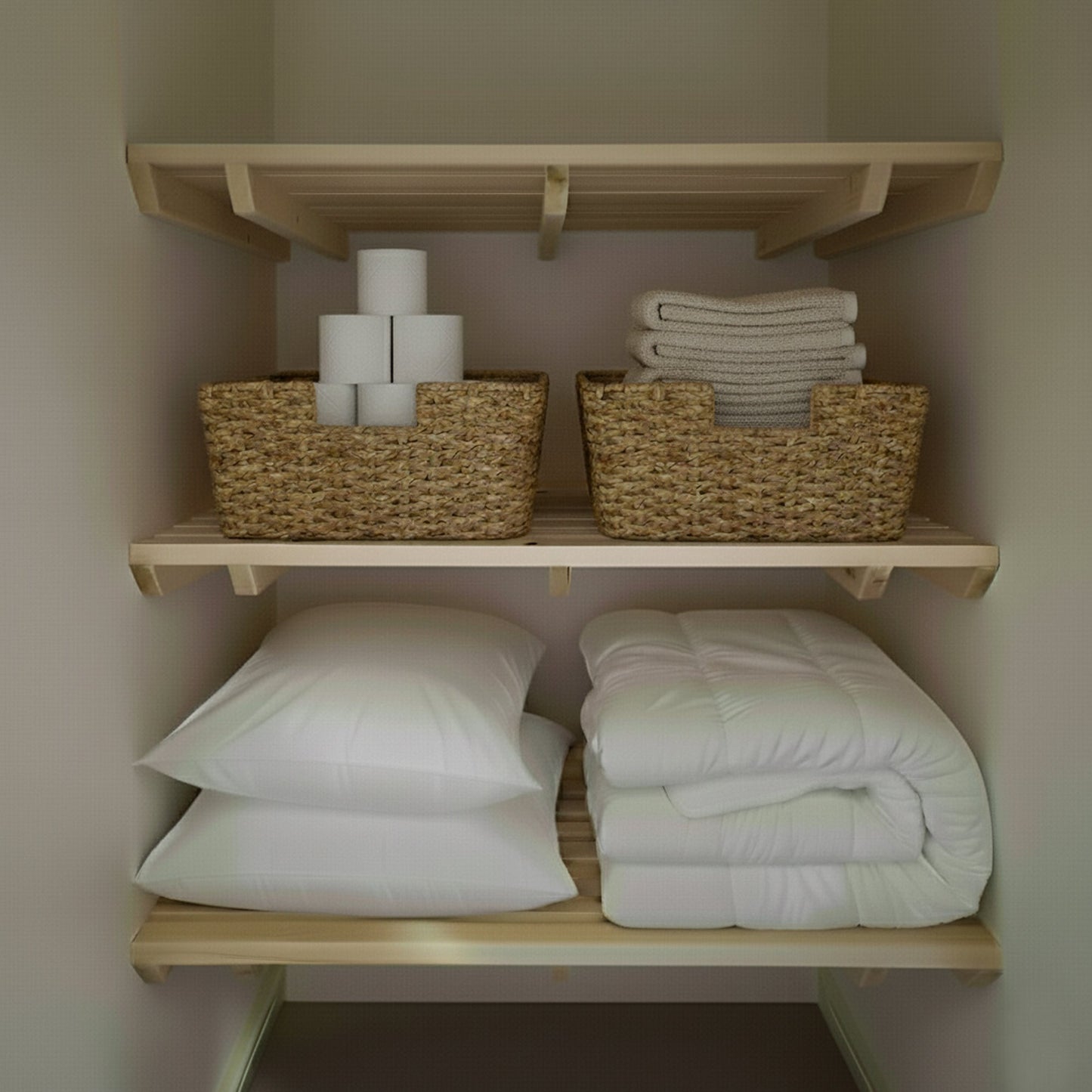 Airing Cupboard Wooden Slatted Shelves - 86 cm by 38 cm