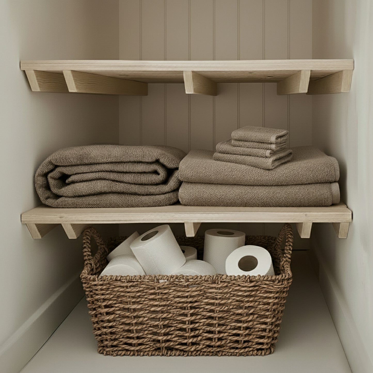 Airing Cupboard Wooden Slatted Shelves
