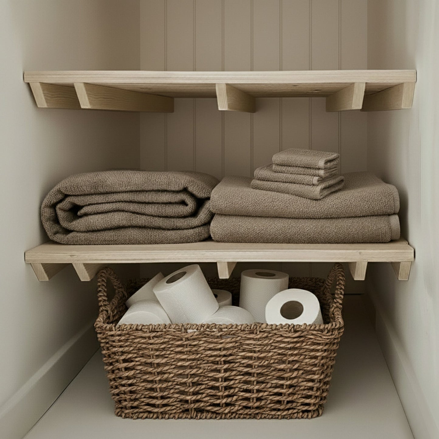 Airing Cupboard Wooden Slatted Shelves - 74 cm by 50 cm