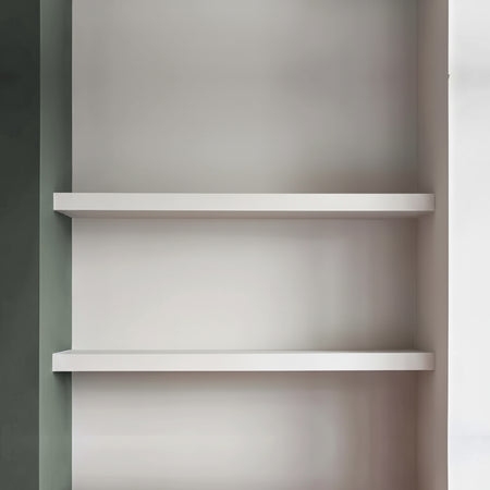 Paintable Alcove Floating Shelves