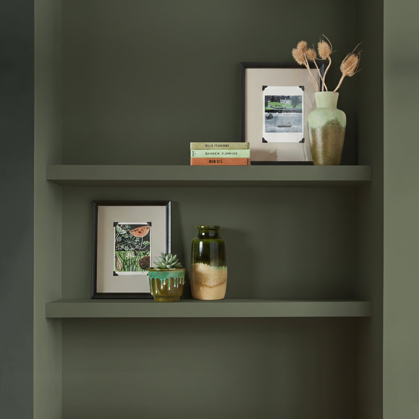 Paintable Alcove Floating Shelves