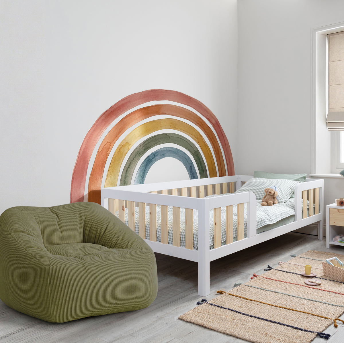 Kids Beanbag Armchair Olive