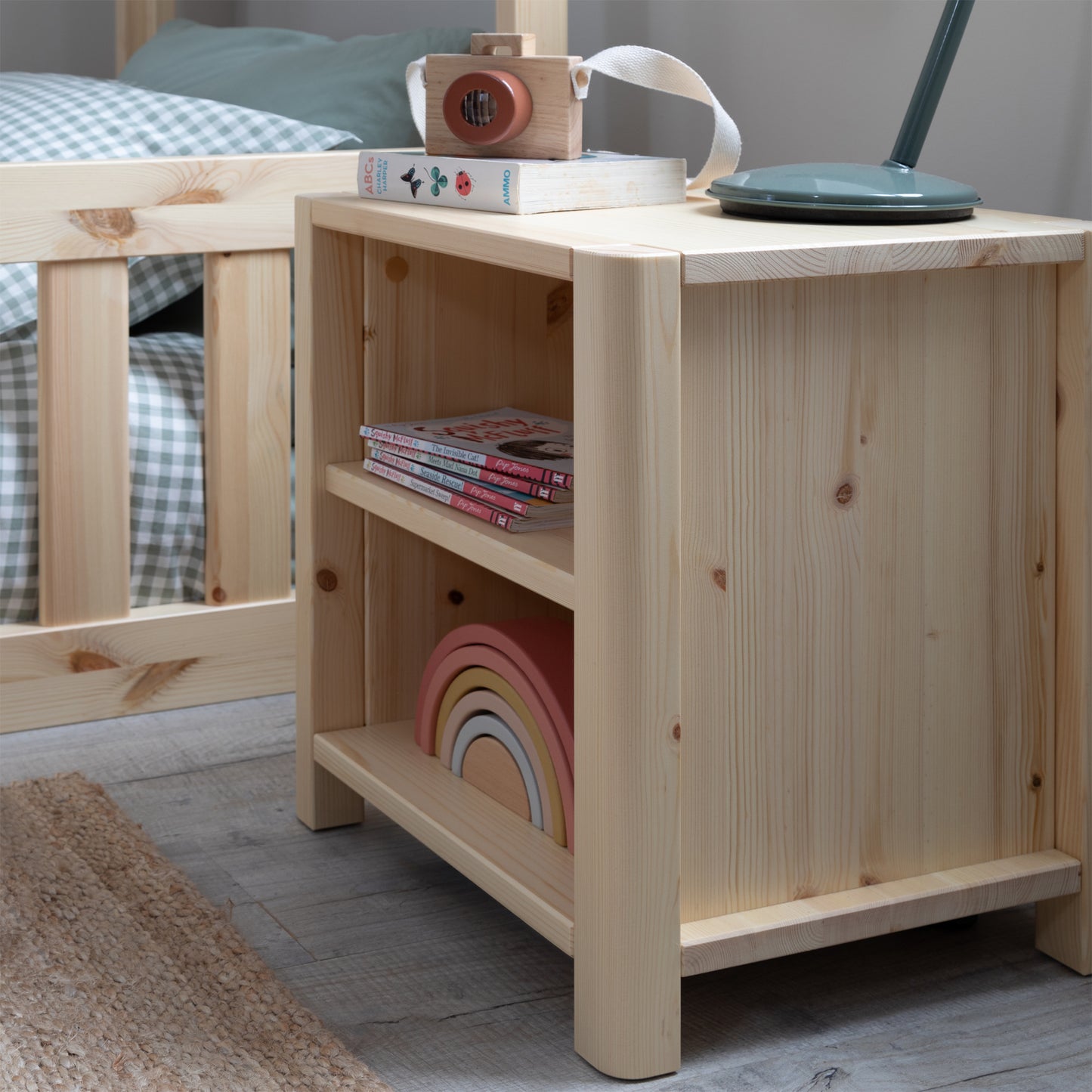 Toddler Bedside Table Natural