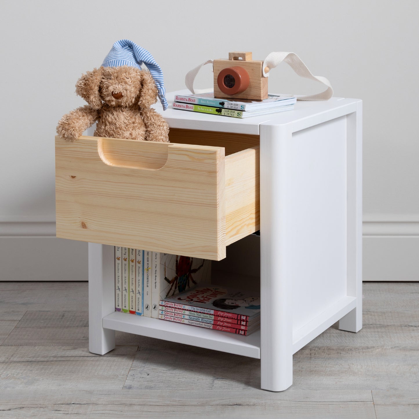 Toddler Bedside Table White