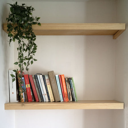 Solid Pine Wood Alcove Floating Shelves - 88.5 cm by 25 cm