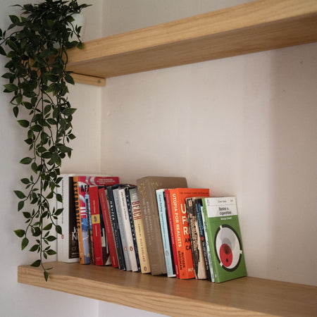 Solid Wood Alcove Floating Shelves - 140 cm by 40 cm