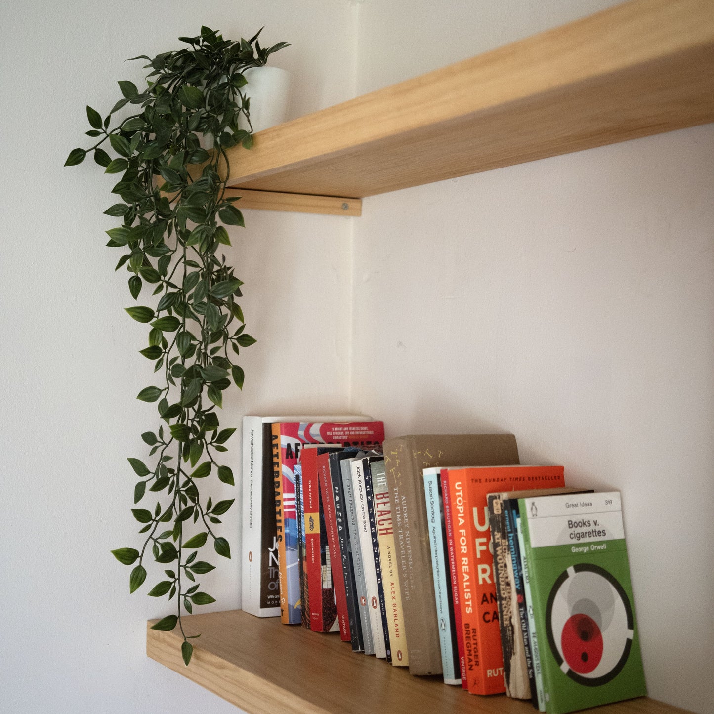 Solid Wood Alcove Floating Shelves - 223 cm by 39 cm