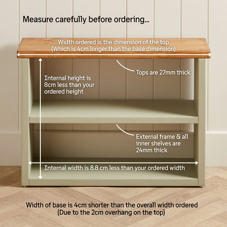Solid Pine Customisable Shoe Storage : 4 Shelves