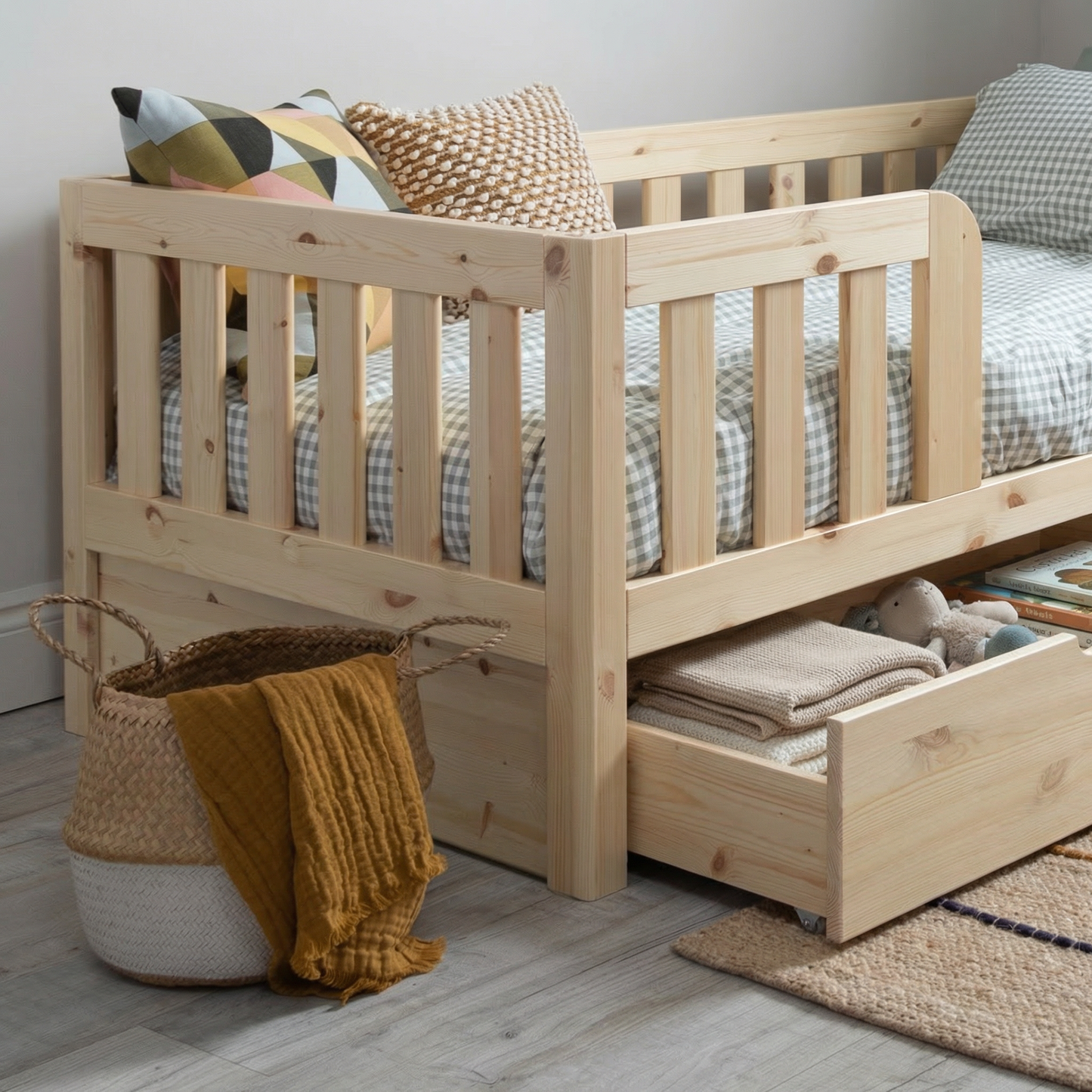 Transition uniquement les tiroirs sous le lit