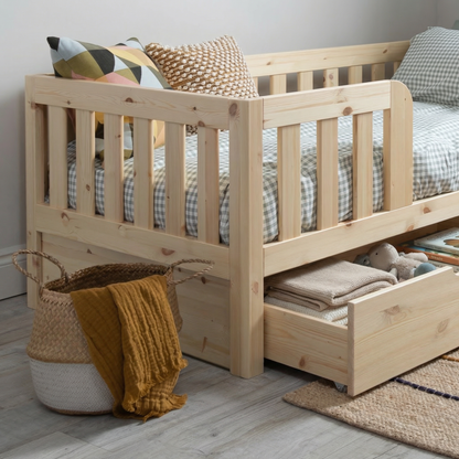 Transition uniquement les tiroirs sous le lit