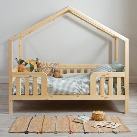 Roomix Transition Elevated House Bed Natural
