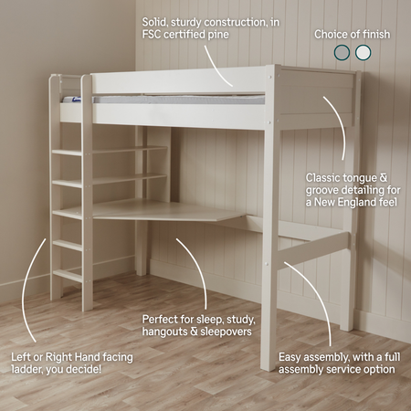Hamptons Kids High-Sleeper Loft Bed