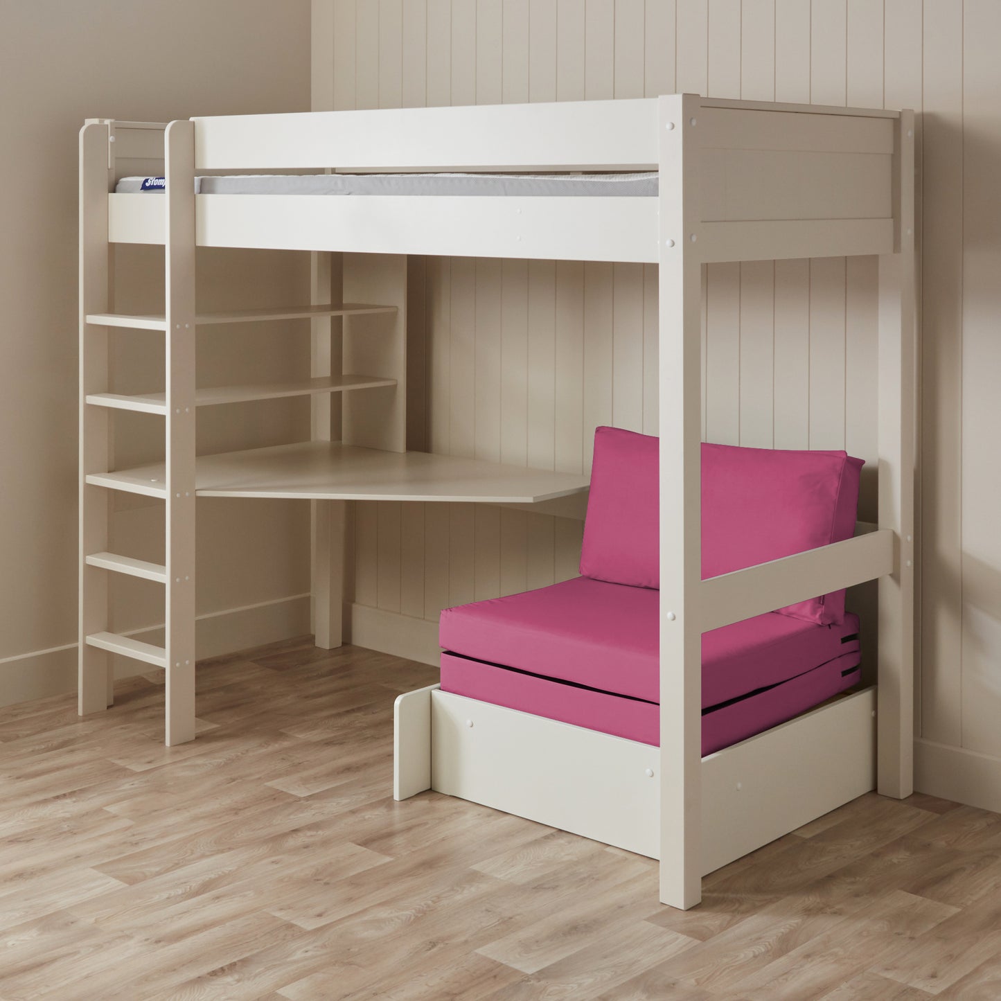 Desk and Pull Out Bed Pink